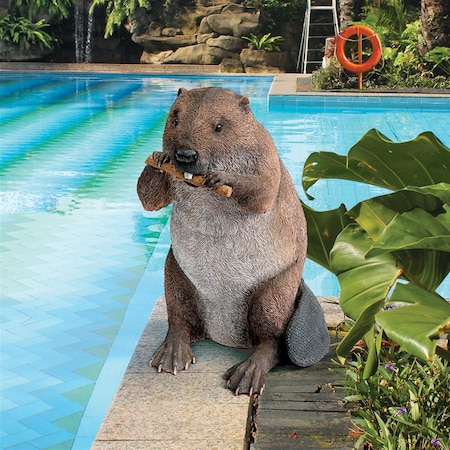 Dam Building Beaver Animal Statue